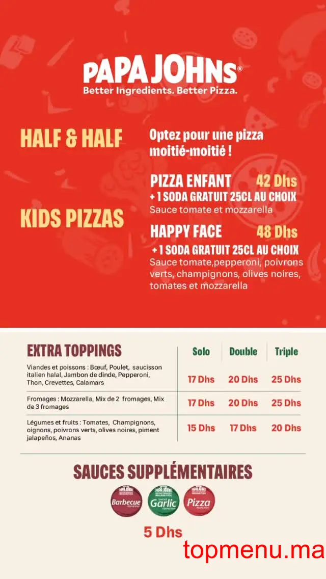 Papa John’s Al Qods menu page 5