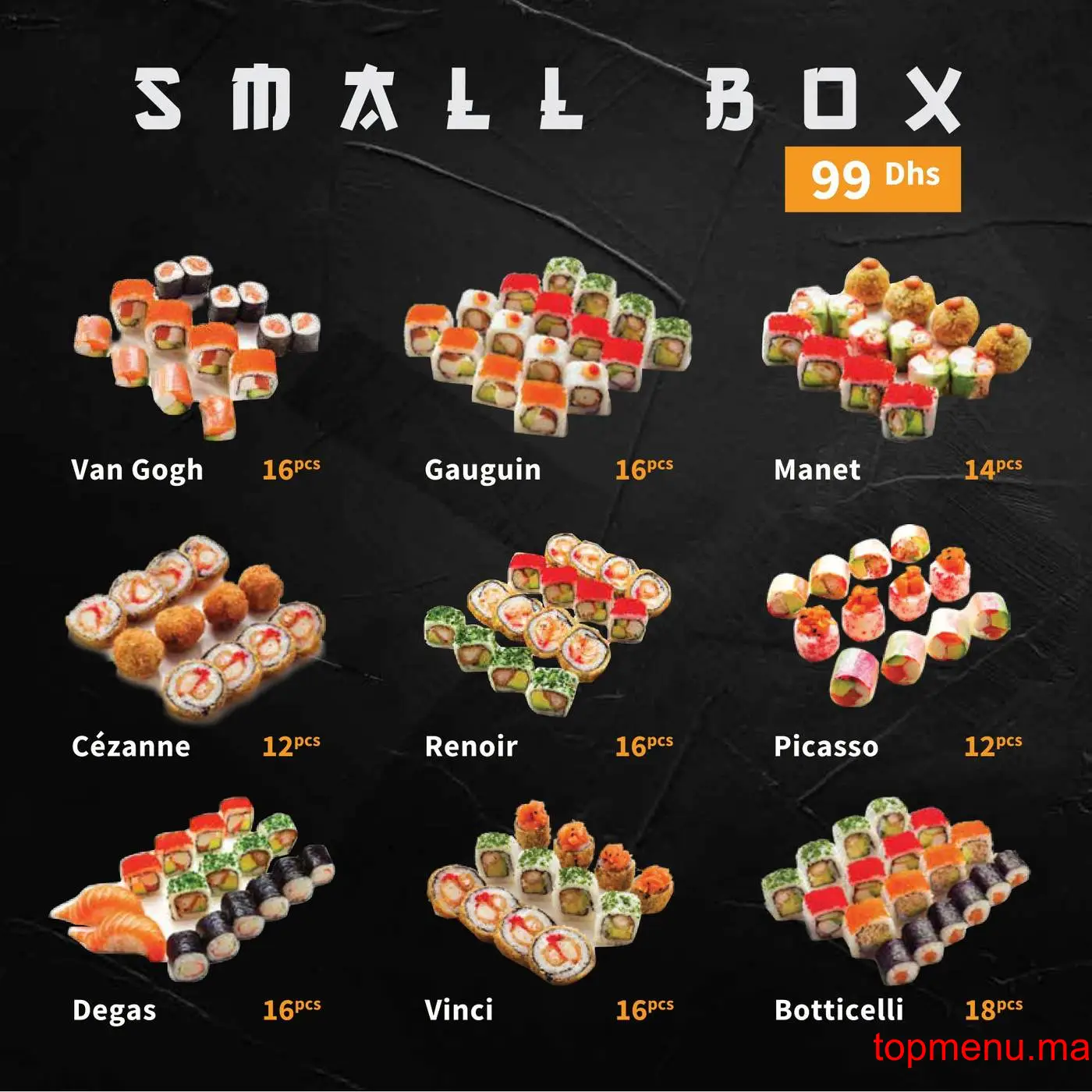 Ebi Sushi menu page 1