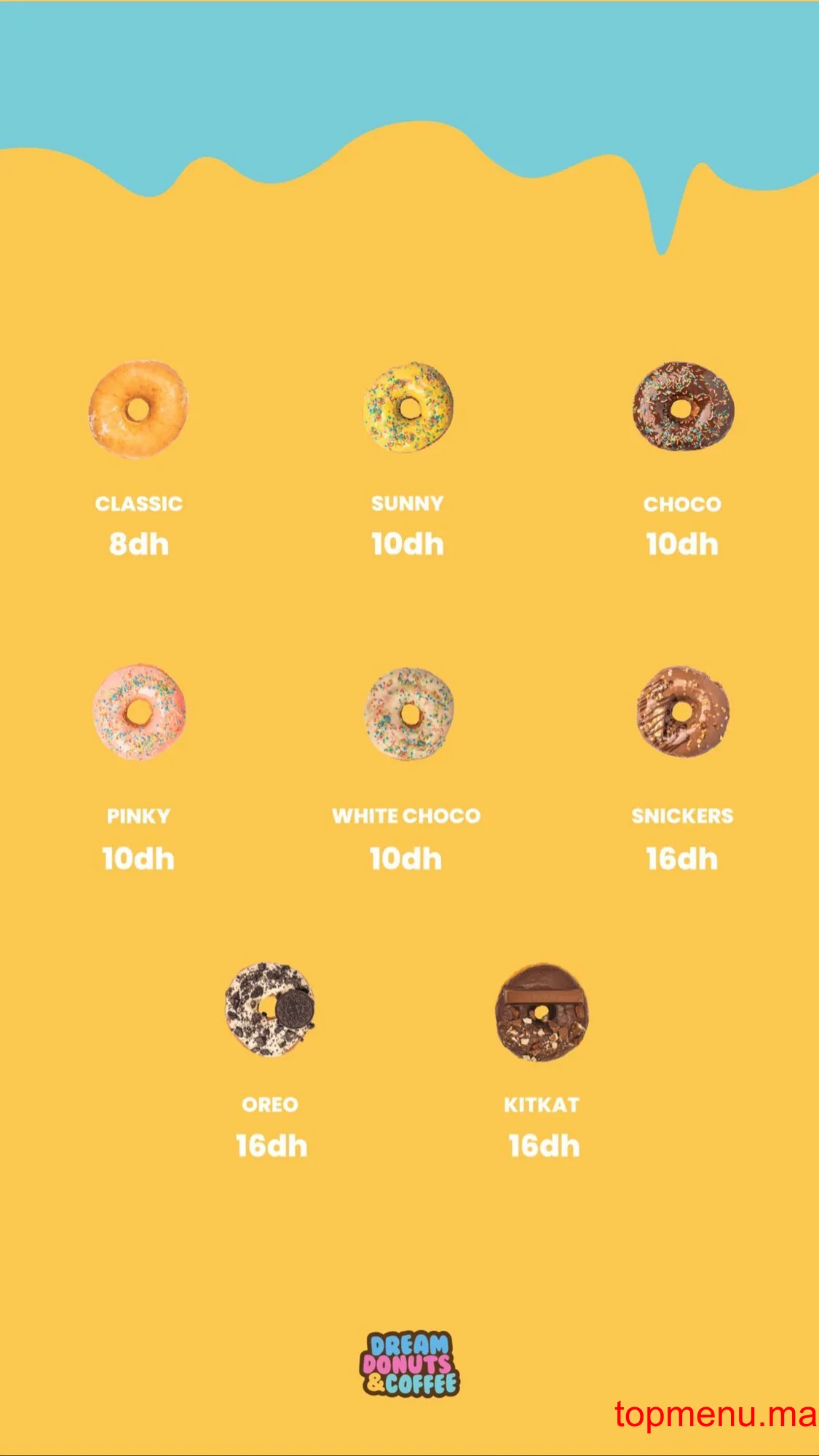 Dream donuts menu page 2