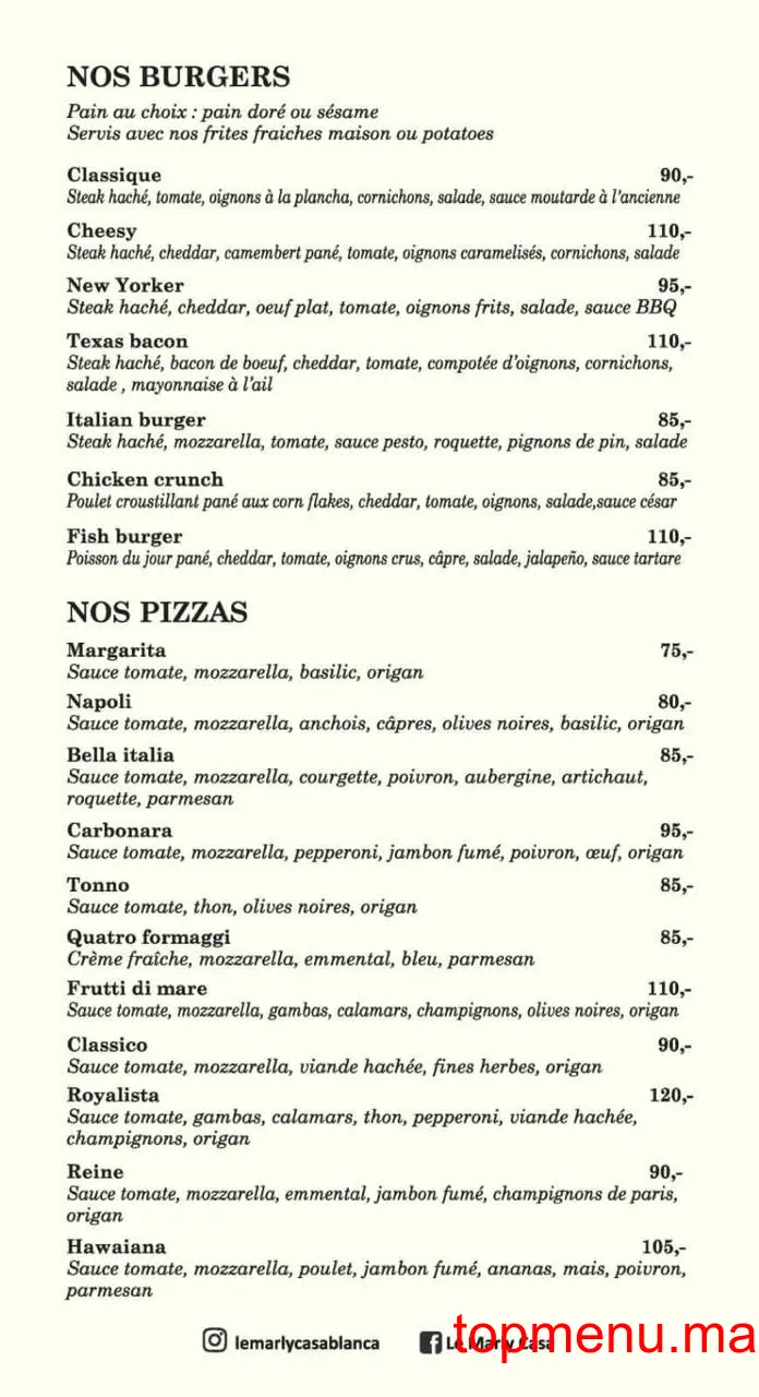 Le Marly menu page 7