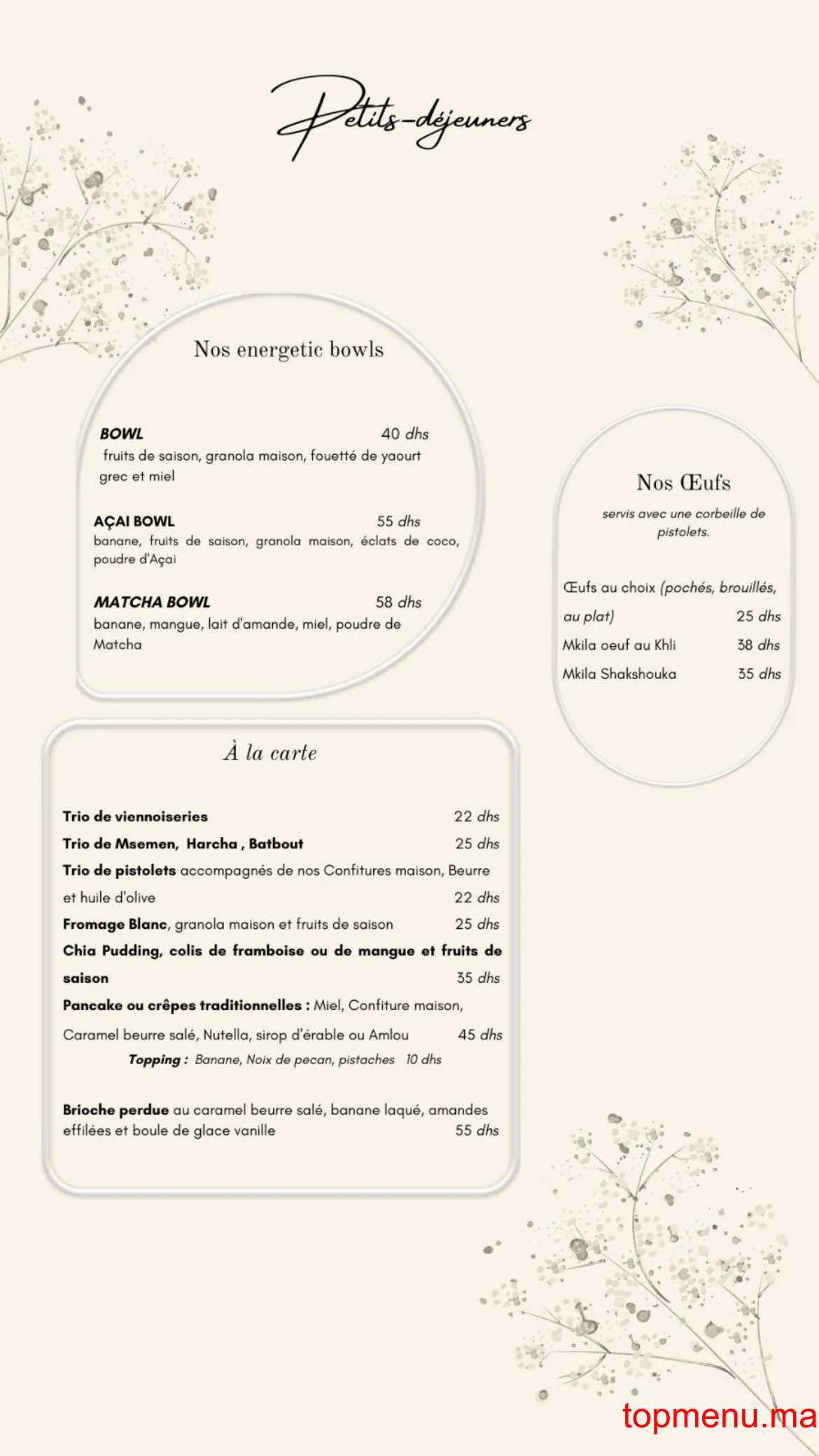 Gypso menu page 2