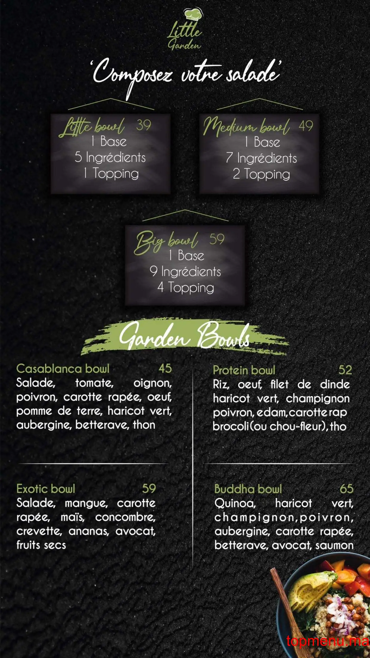 Little garden menu page 1