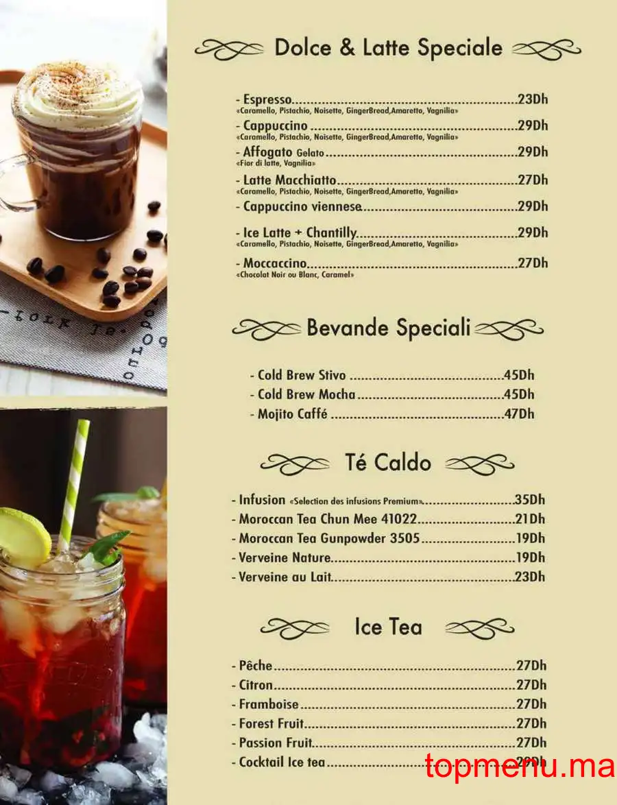 Qaf Espresso menu page 4