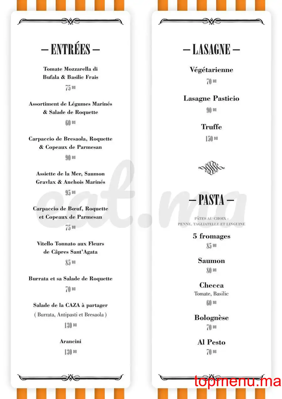 La Caza Traiteur menu page 3