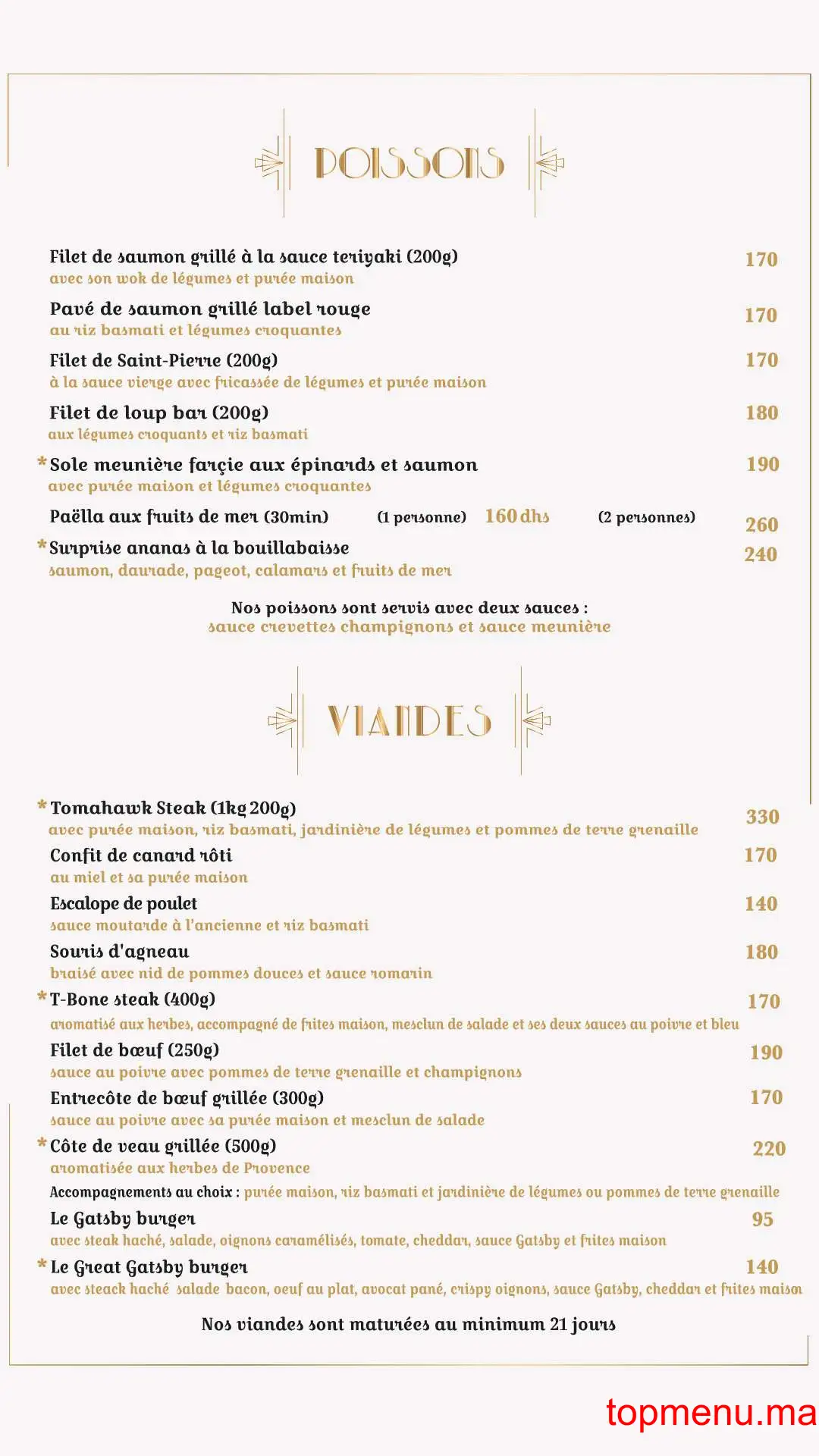 Le Gatsby menu page 7