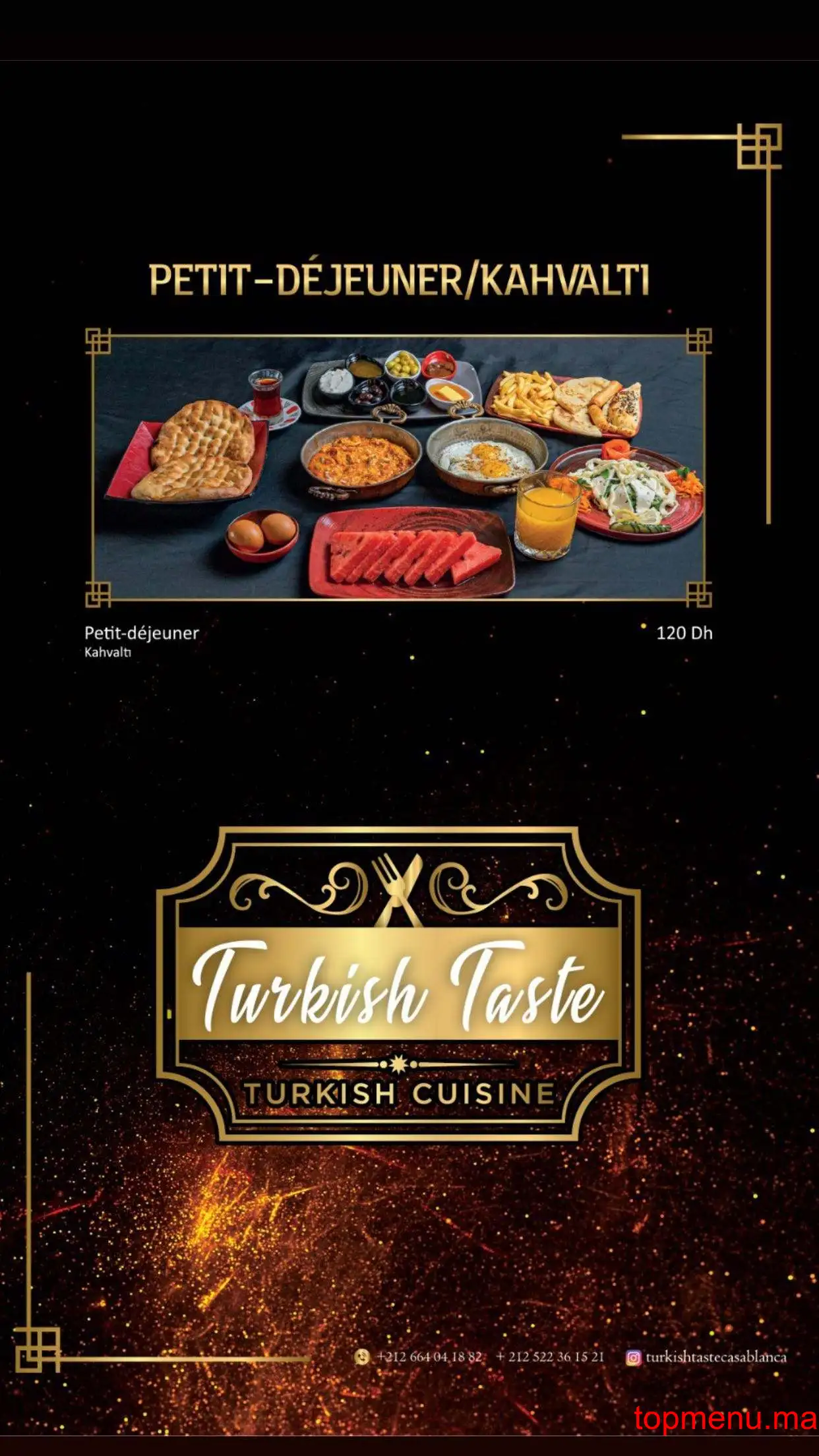 Turkish Taste menu page 1