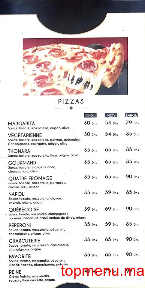 Woody Chay Pizza menu page 7