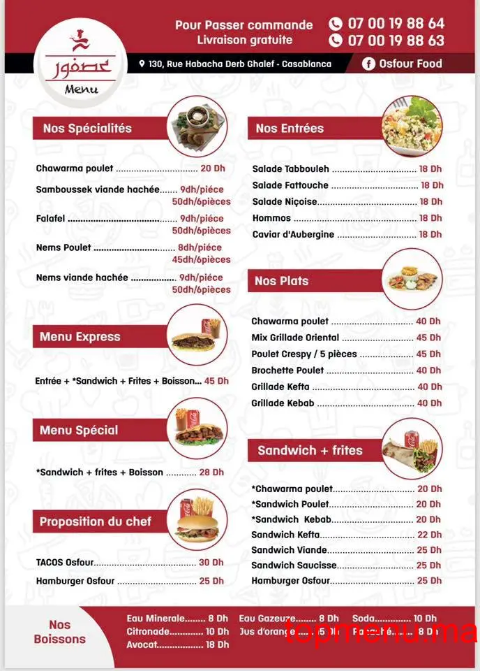 Khalid ousfour food menu page 1