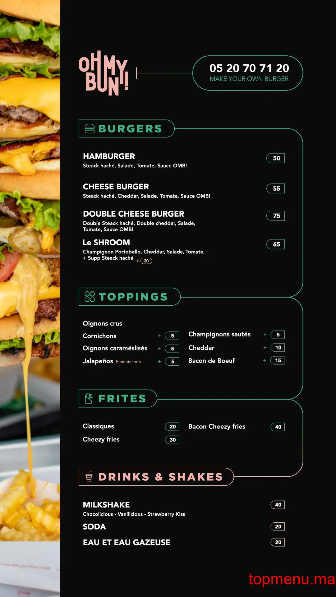 Oh My Bun Dar Bouazza menu page 3