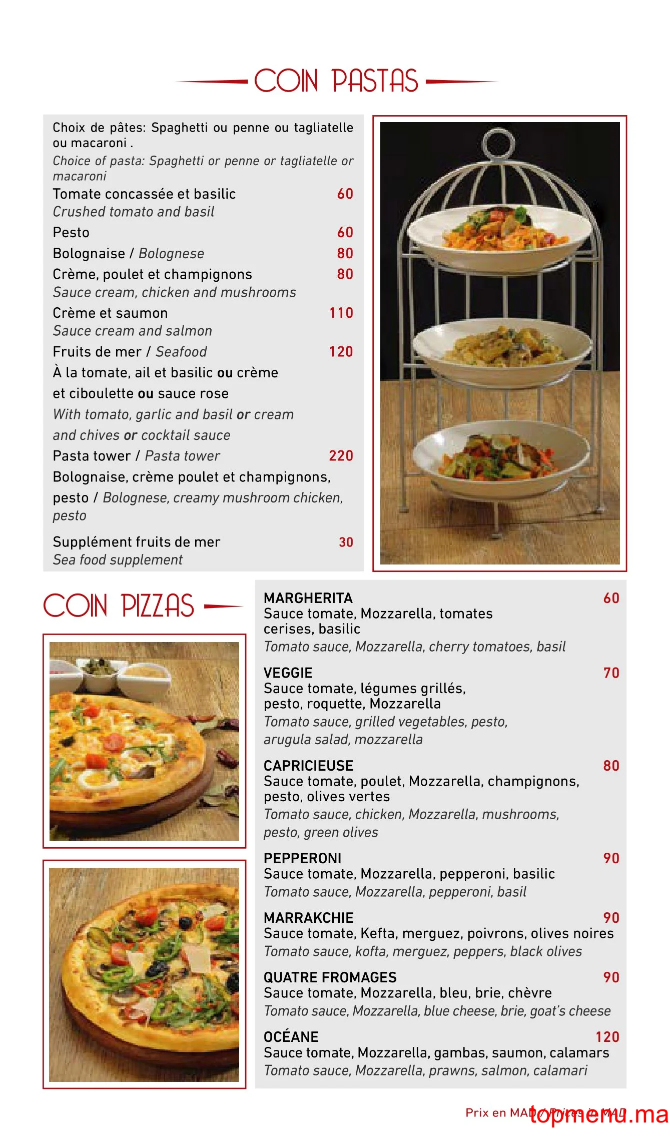 La Table Du Marché Casa Anfa menu page 6