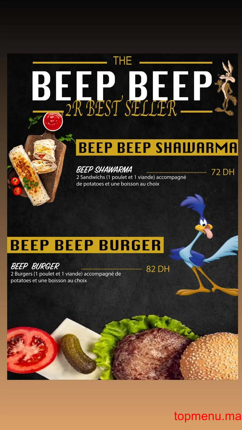 Road Runner menu page 2