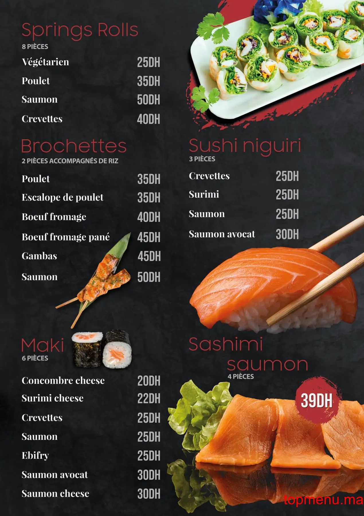 Sushi gourmet menu page 4