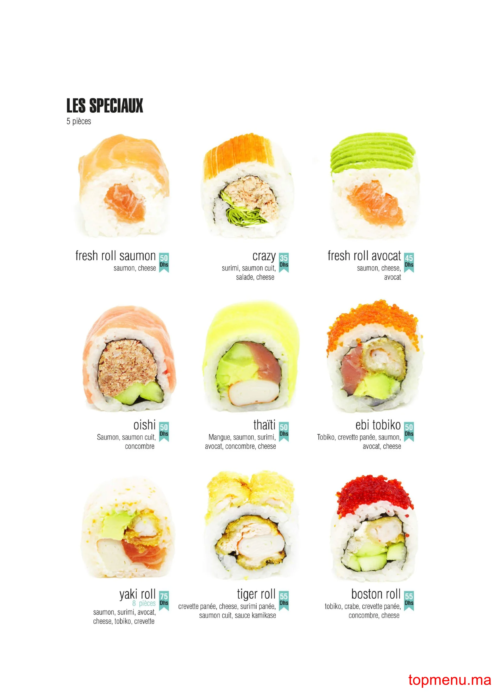 Yaki Sushi menu page 9