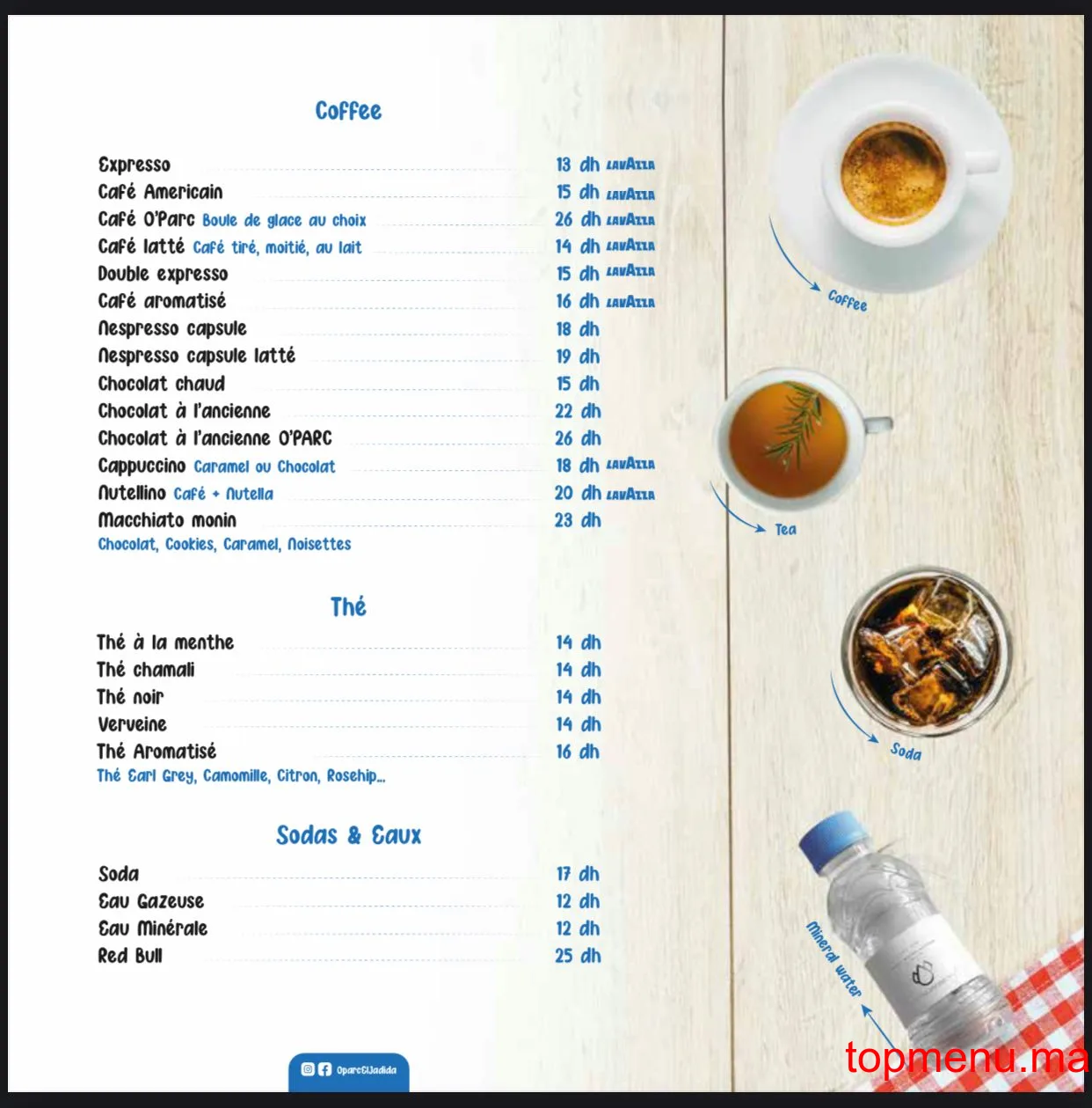 Café O’Parc menu page 2