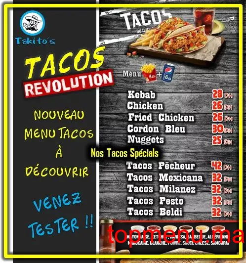 Takito’s menu page 9