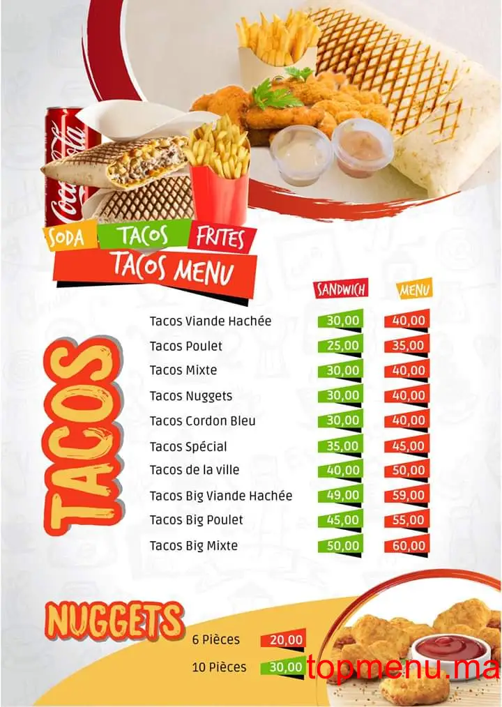 Tacos de la ville menu page 3