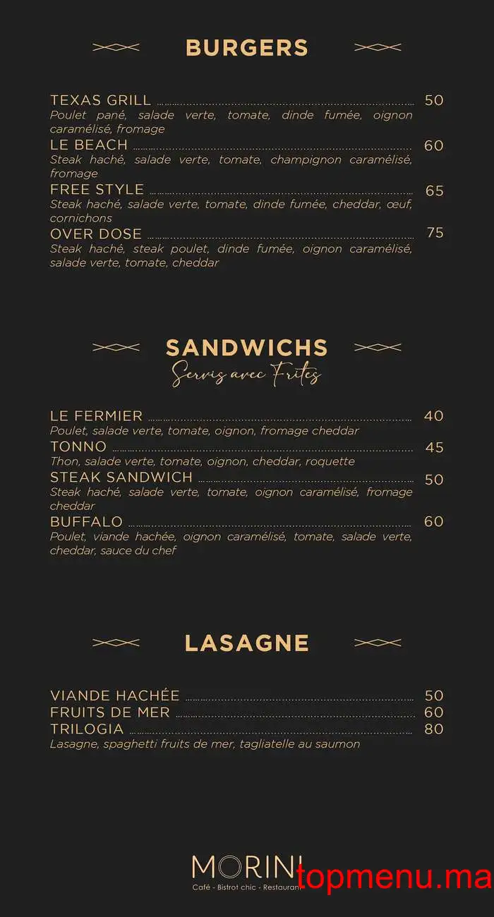 Café Morini menu page 3