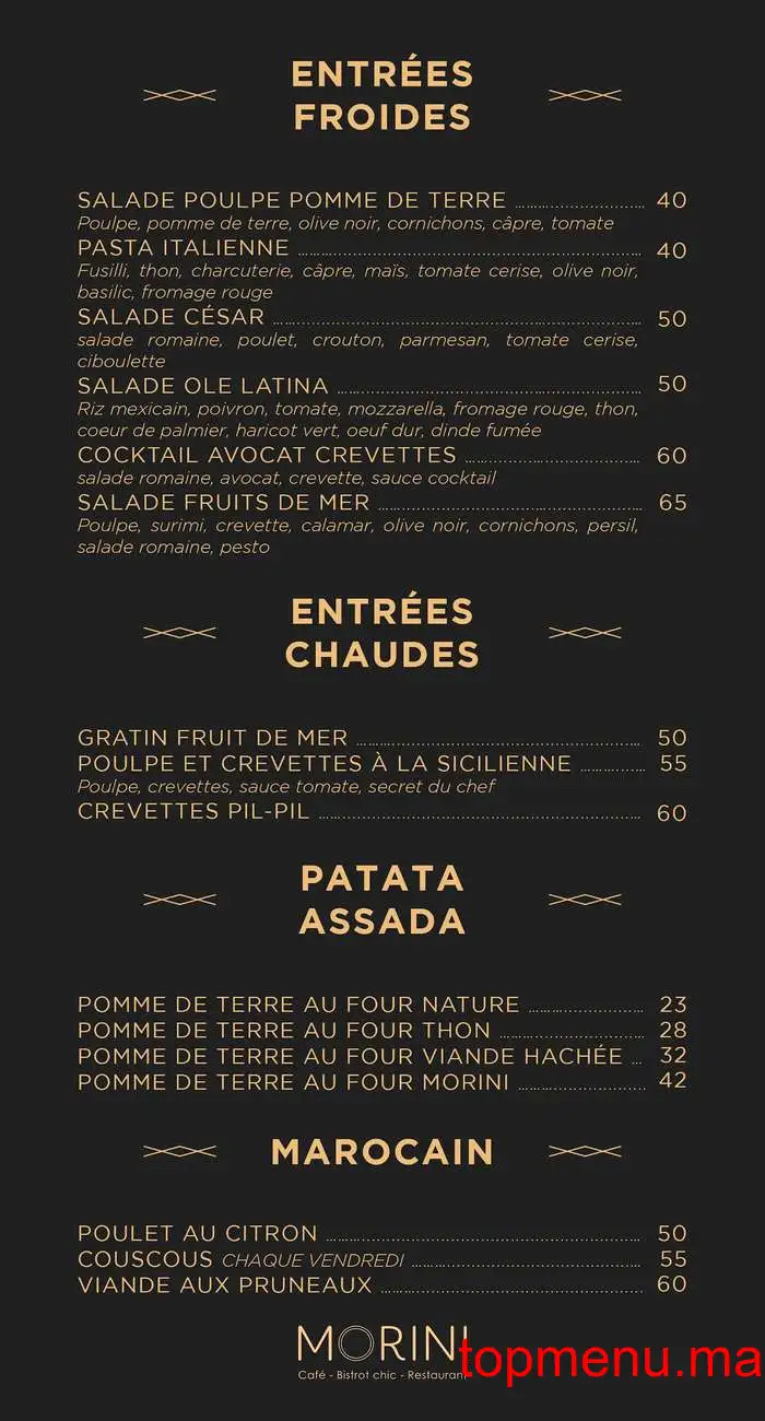 Café Morini menu page 2