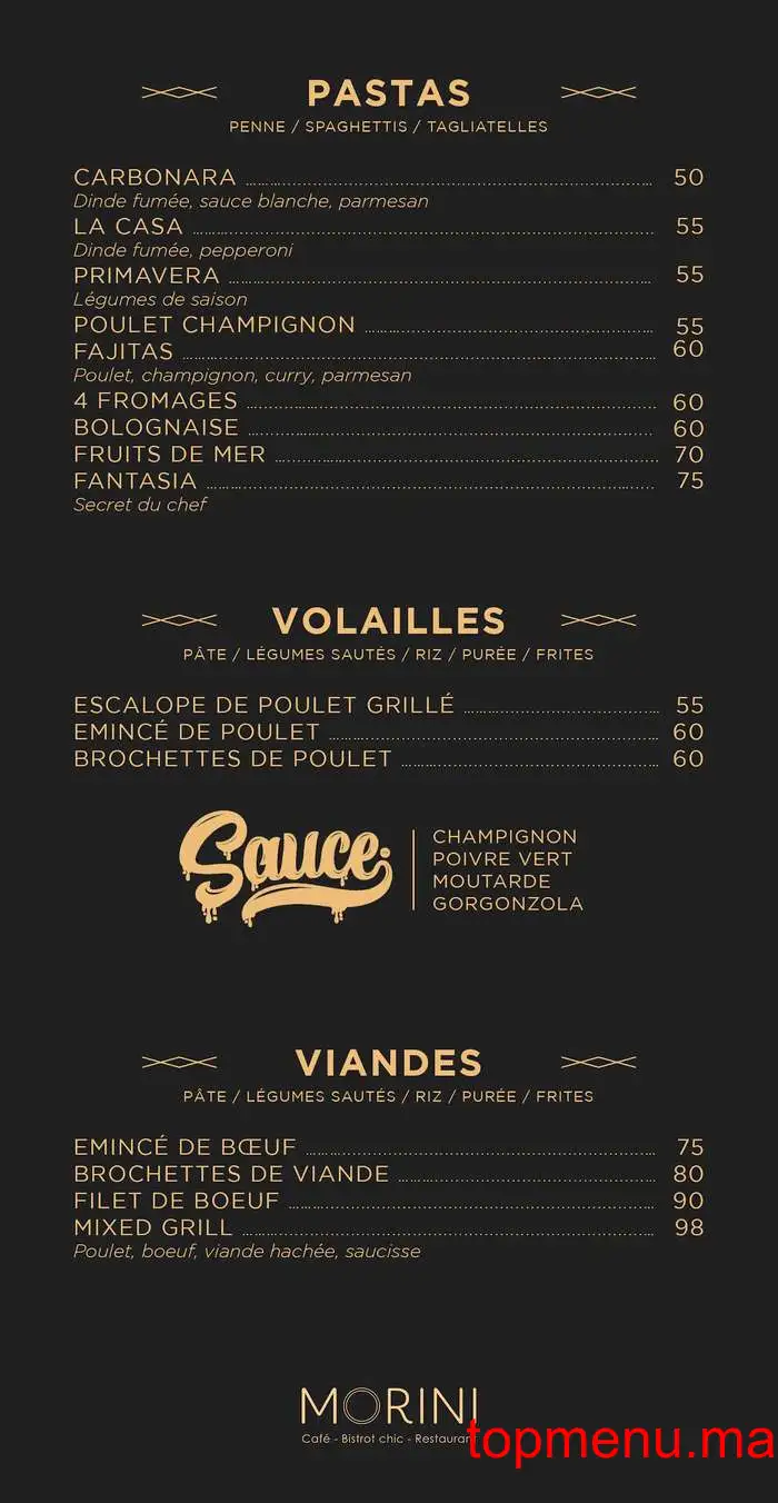 Café Morini menu page 4