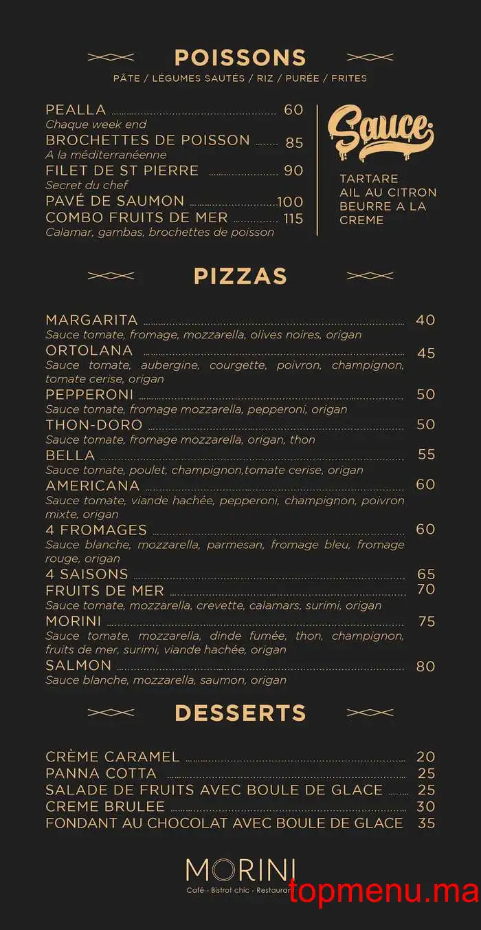 Café Morini menu page 5