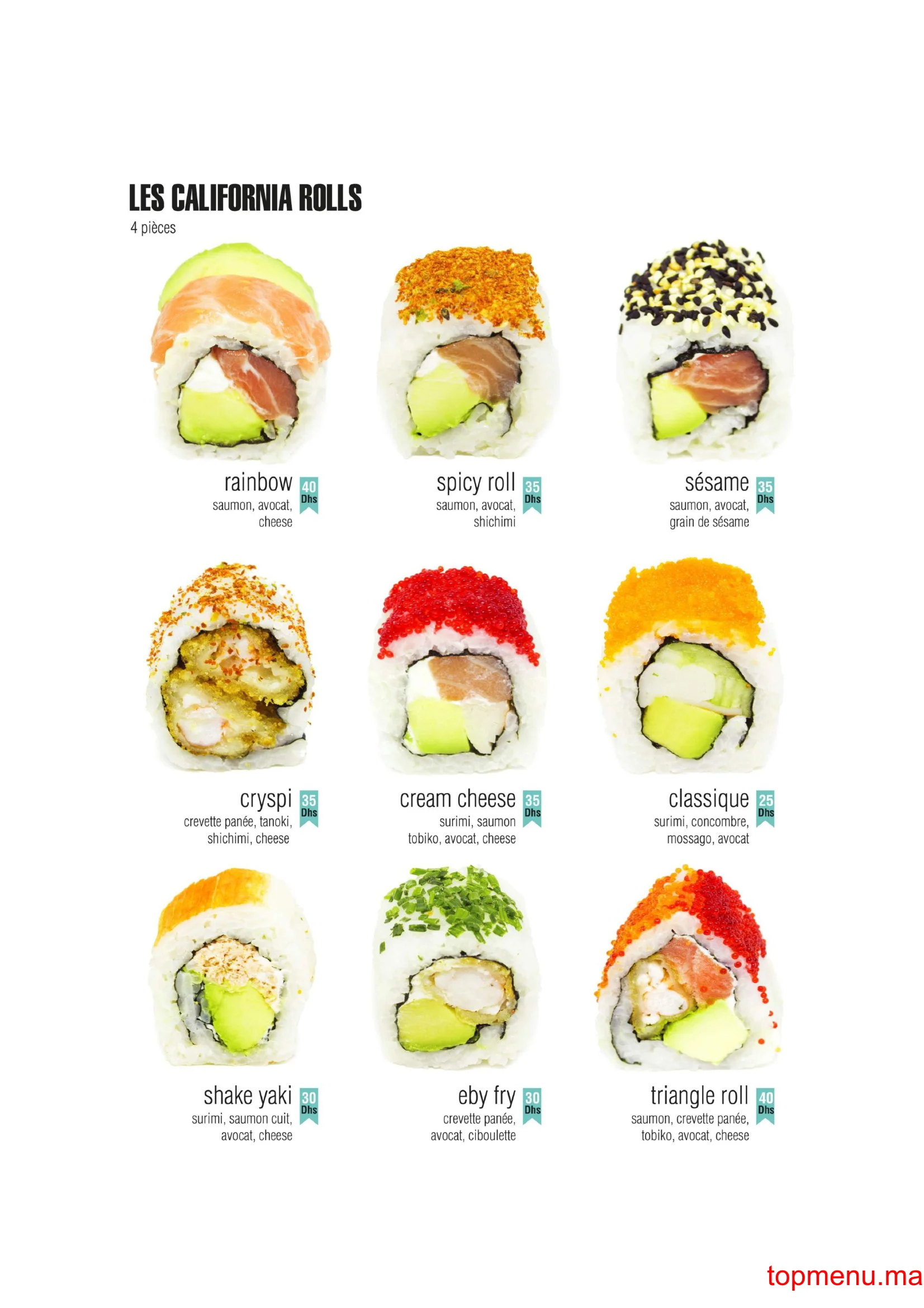 Yaki Sushi menu page 7