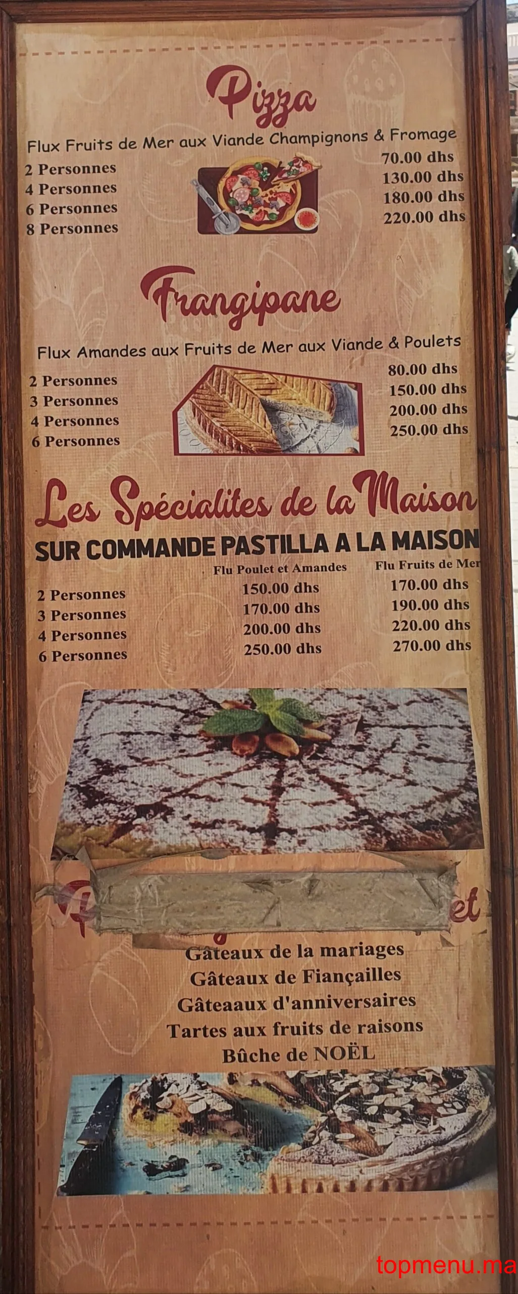 Pâtisserie Driss menu page 2