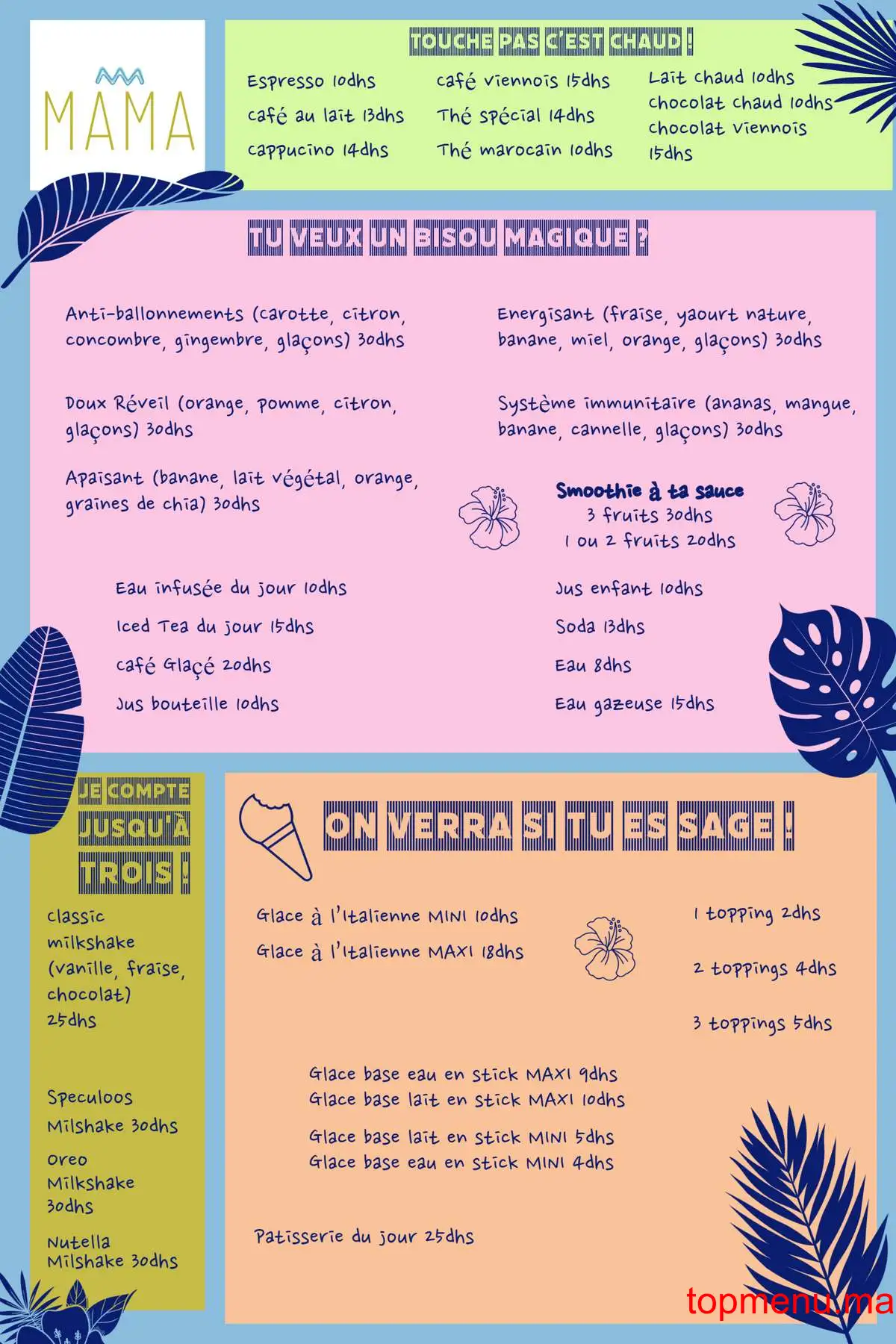 Mama menu page 1