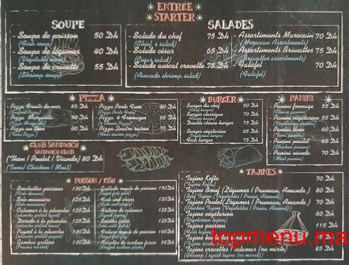 Sam’s Restaurant menu page 3