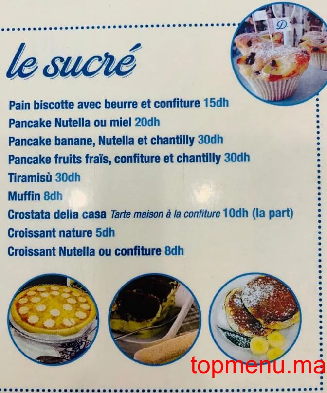 Dolce Freddo menu page 1