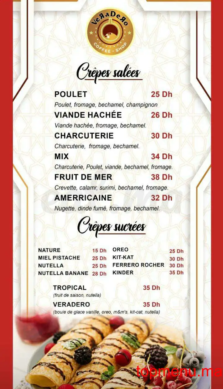 Veradero menu page 19