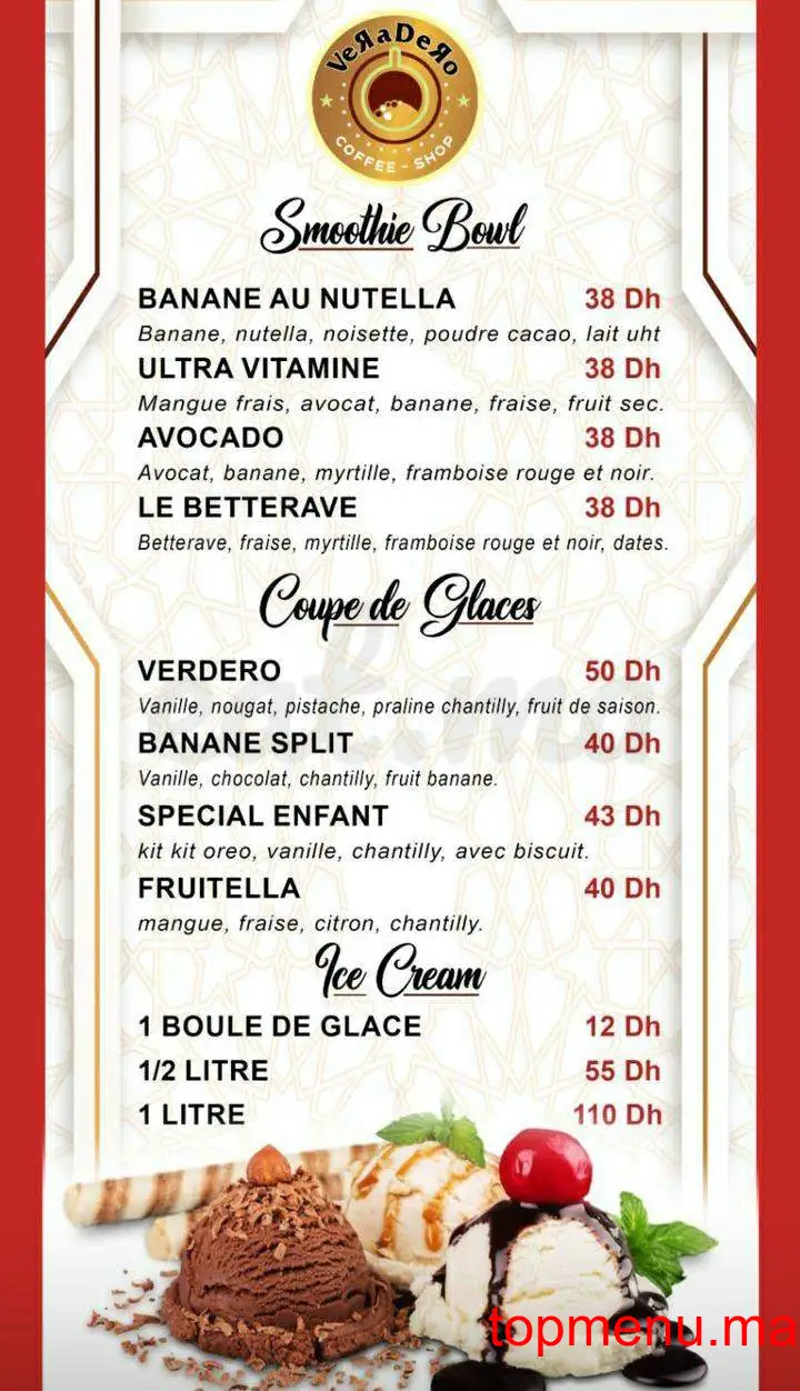 Veradero menu page 18