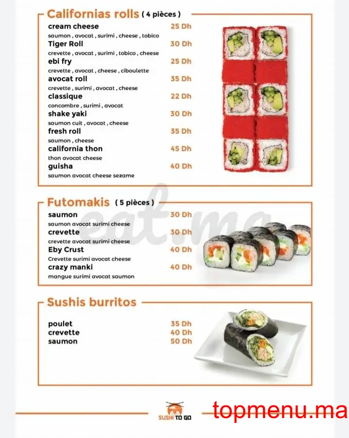 Sushi to go قائمة الطعام page 4