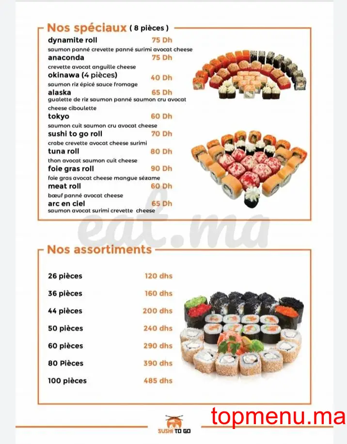 Sushi to go قائمة الطعام page 2