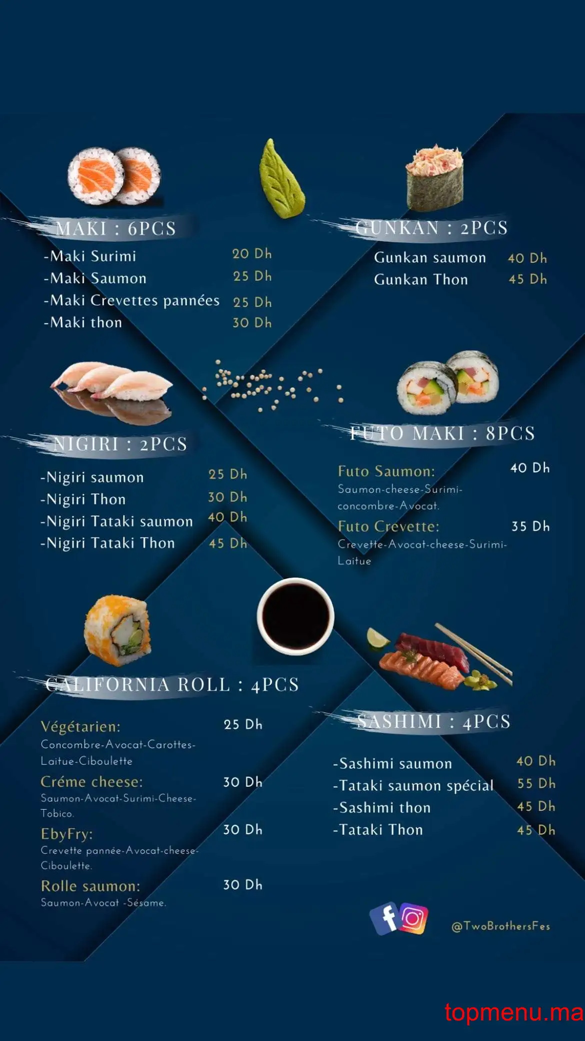 Two brothers menu page 10