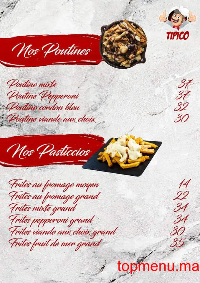 Tipico Pizza menu page 5