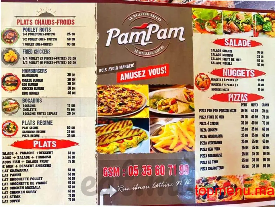 Pam Pam menu page 2