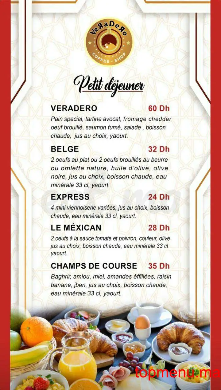 Veradero menu page 2