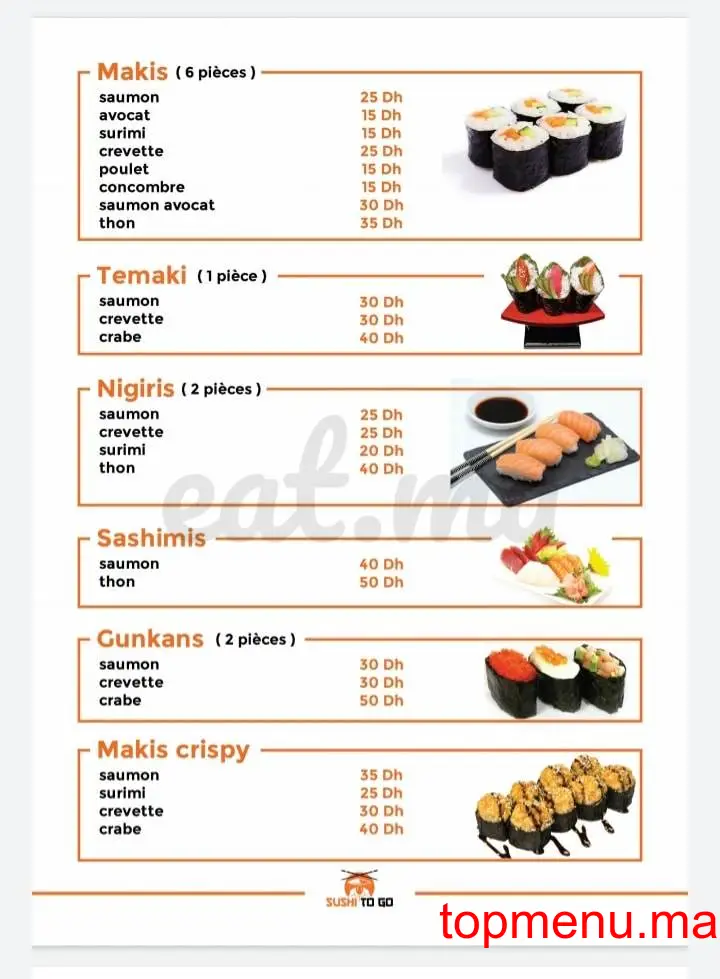 Sushi to go قائمة الطعام page 5