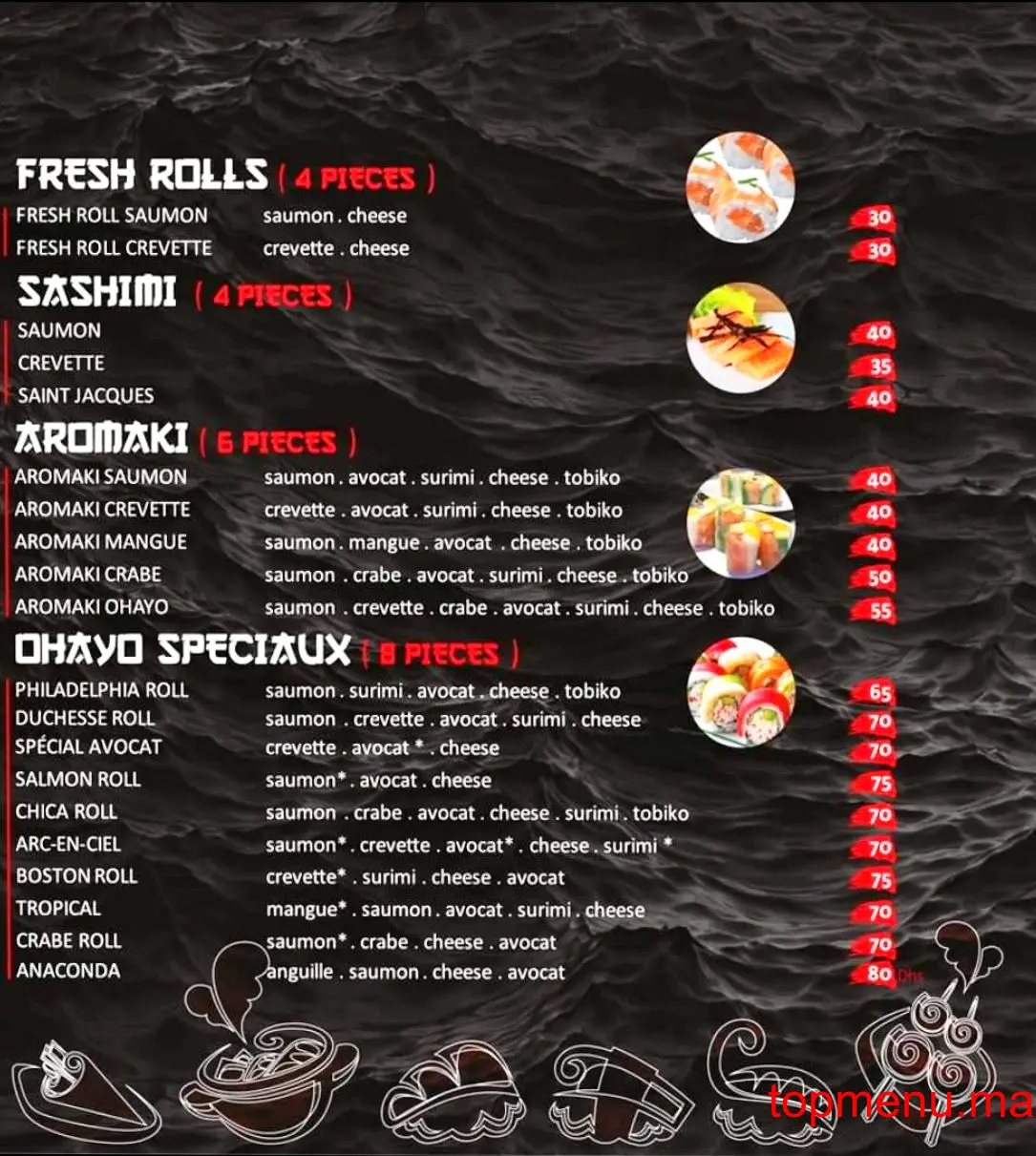 Ohayo Sushi & Wok menu page 3