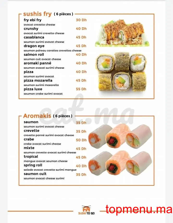 Sushi to go قائمة الطعام page 3