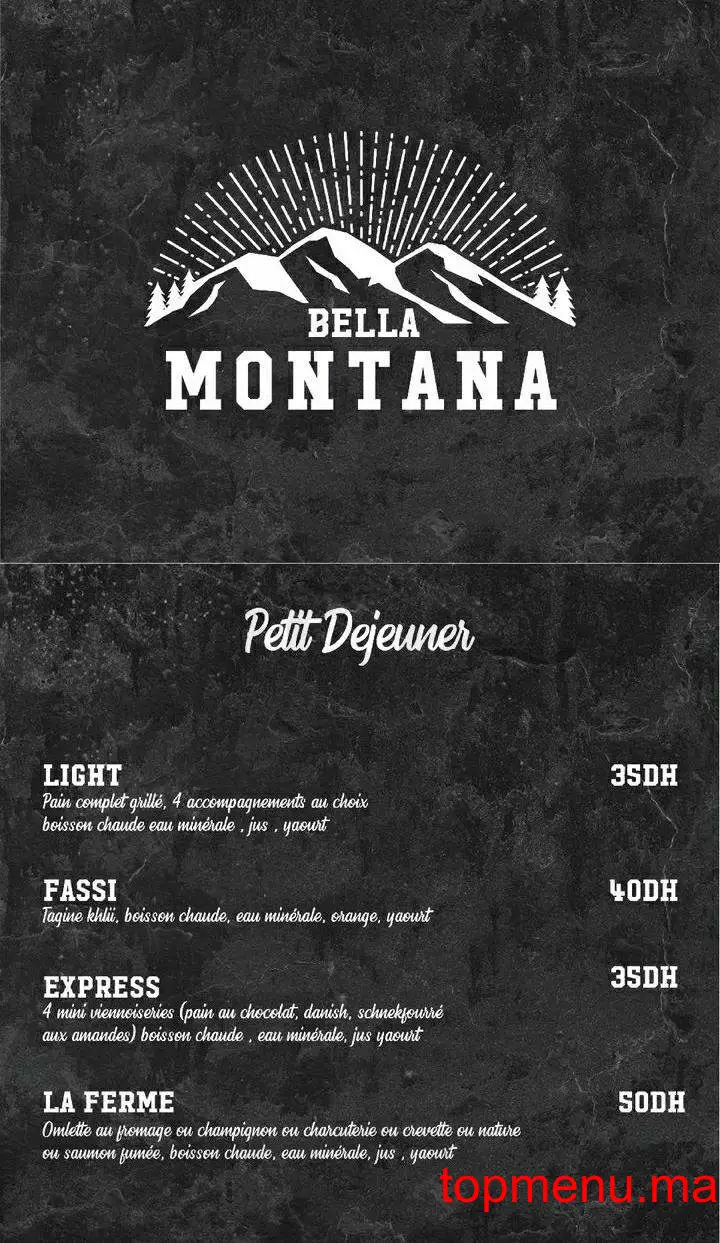 Bella montana menu page 3