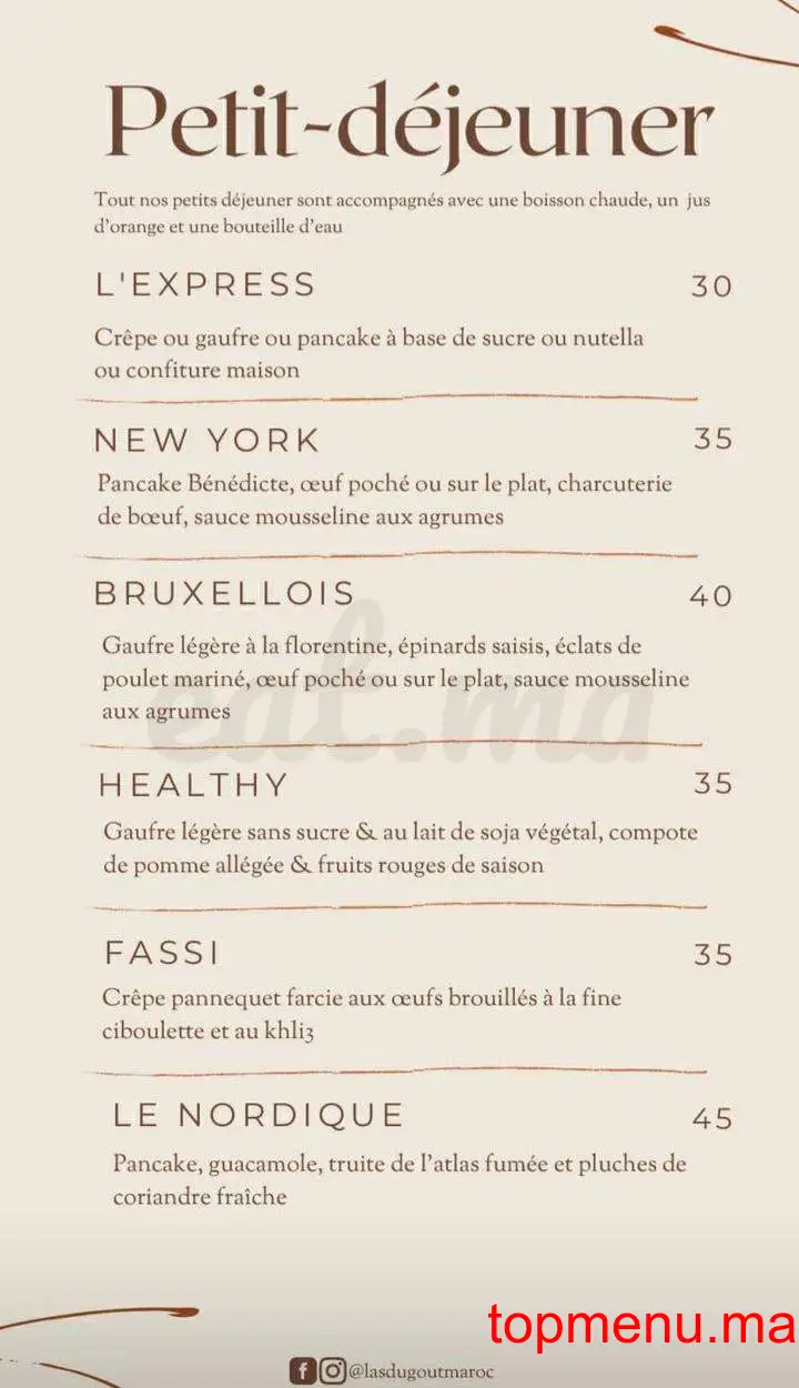 L’As du goût menu page 2