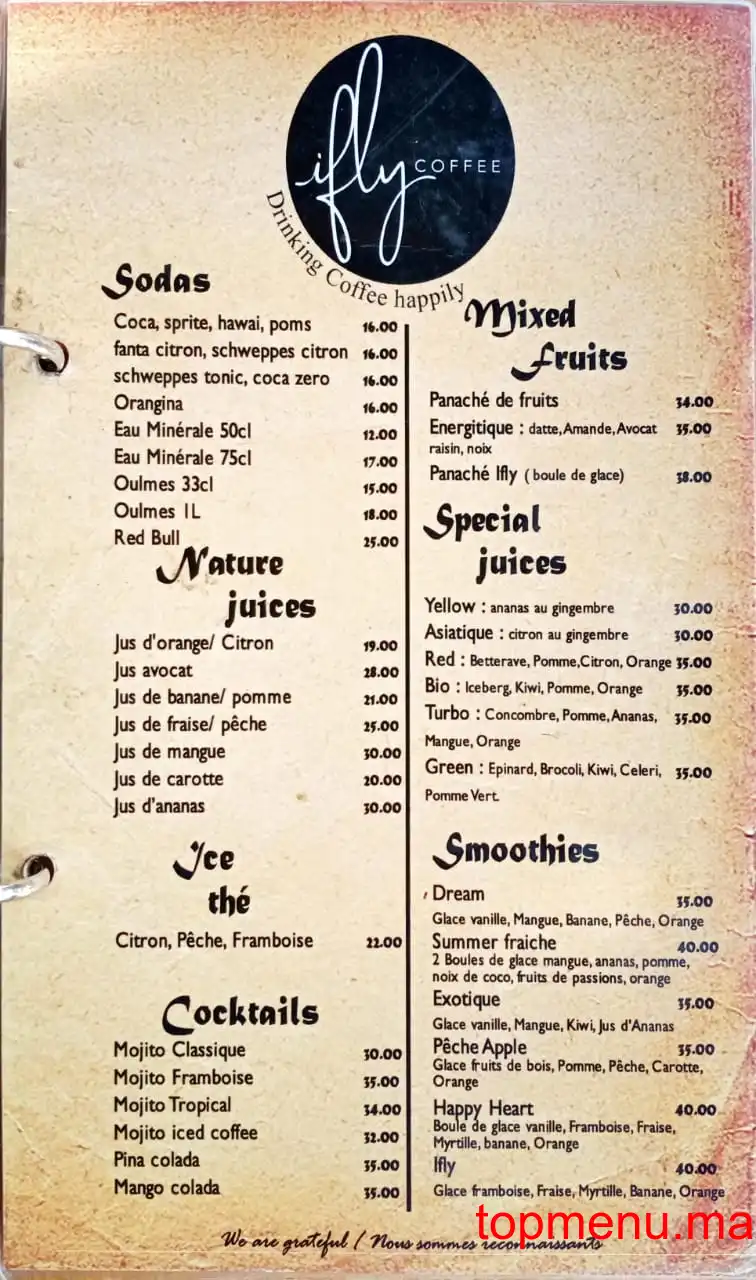 ifly coffee menu page 4