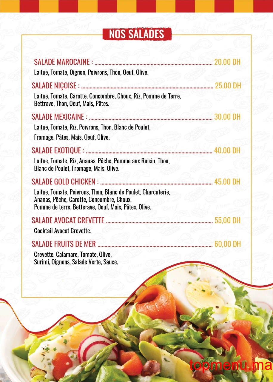 Gold Chicken menu page 6