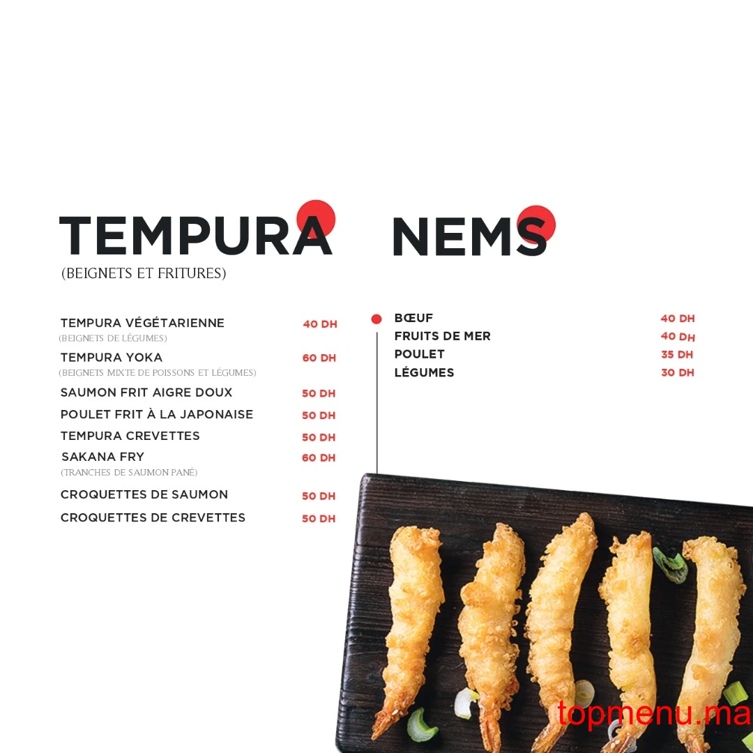 YOKA SUSHI menu page 5