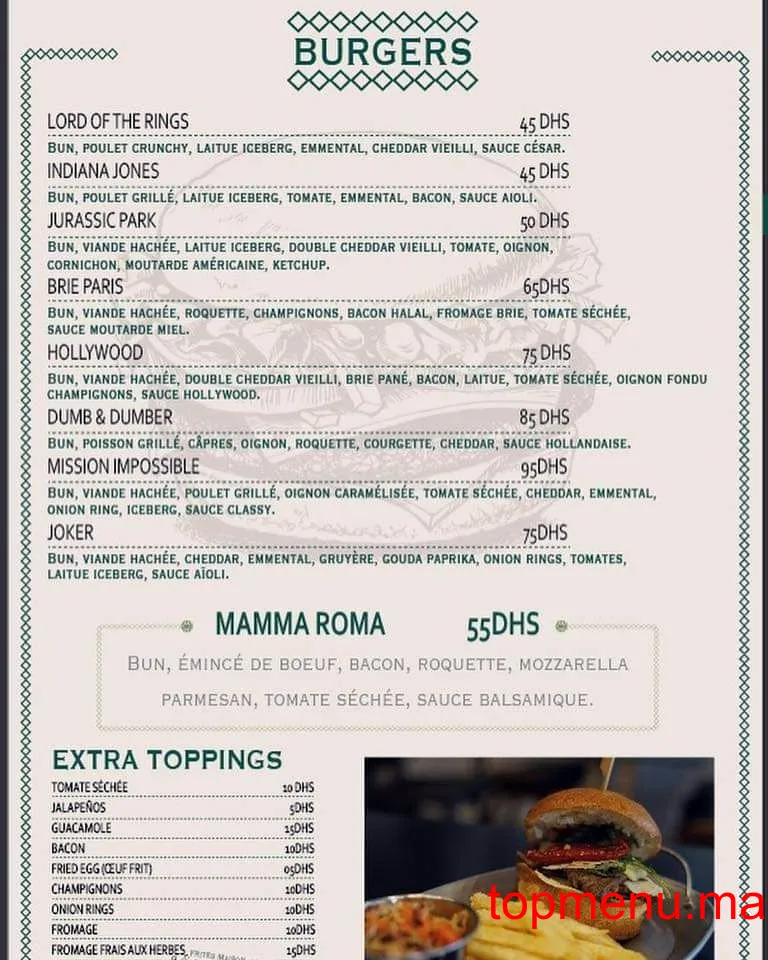 Hollywood menu page 3