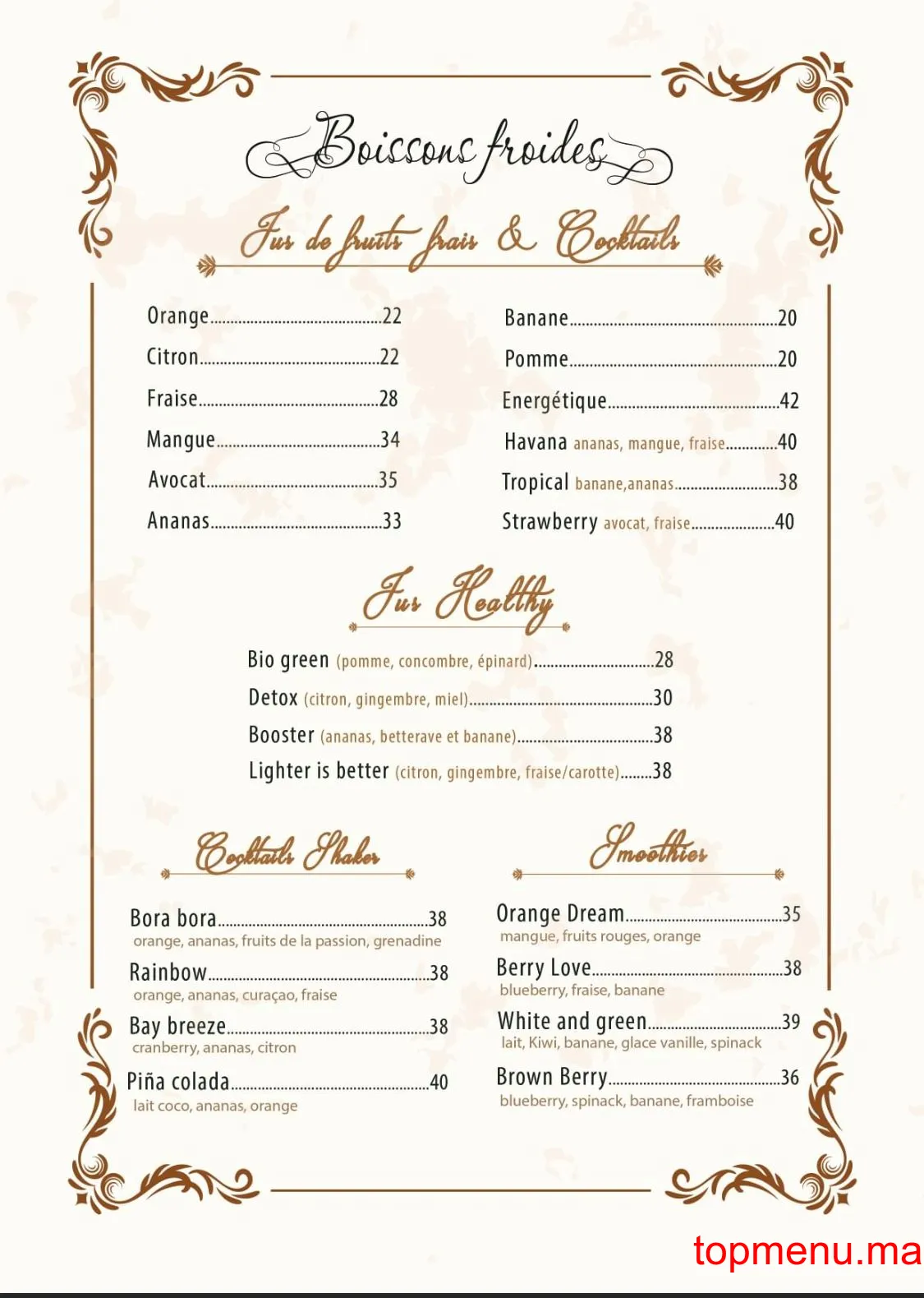 le dôme menu page 10