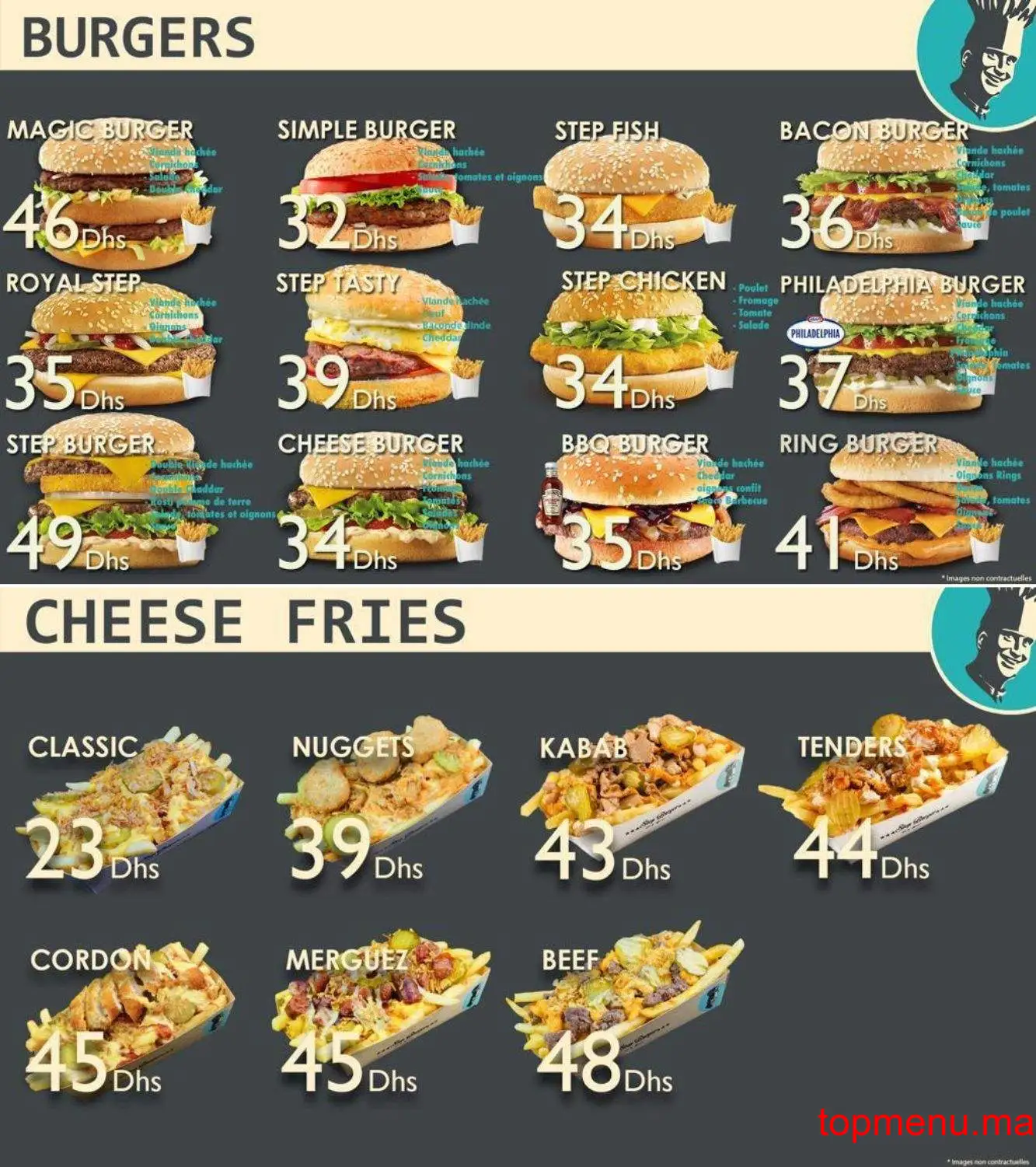 Step Burger menu page 2