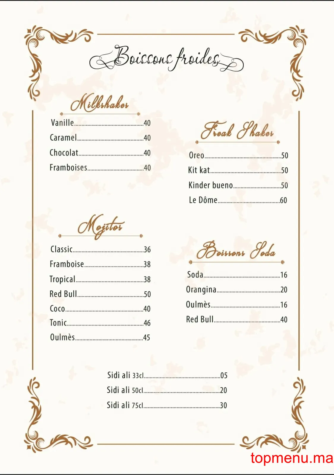 le dôme menu page 11