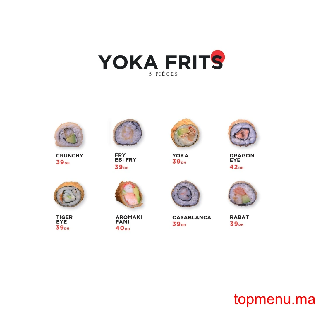 YOKA SUSHI menu page 9